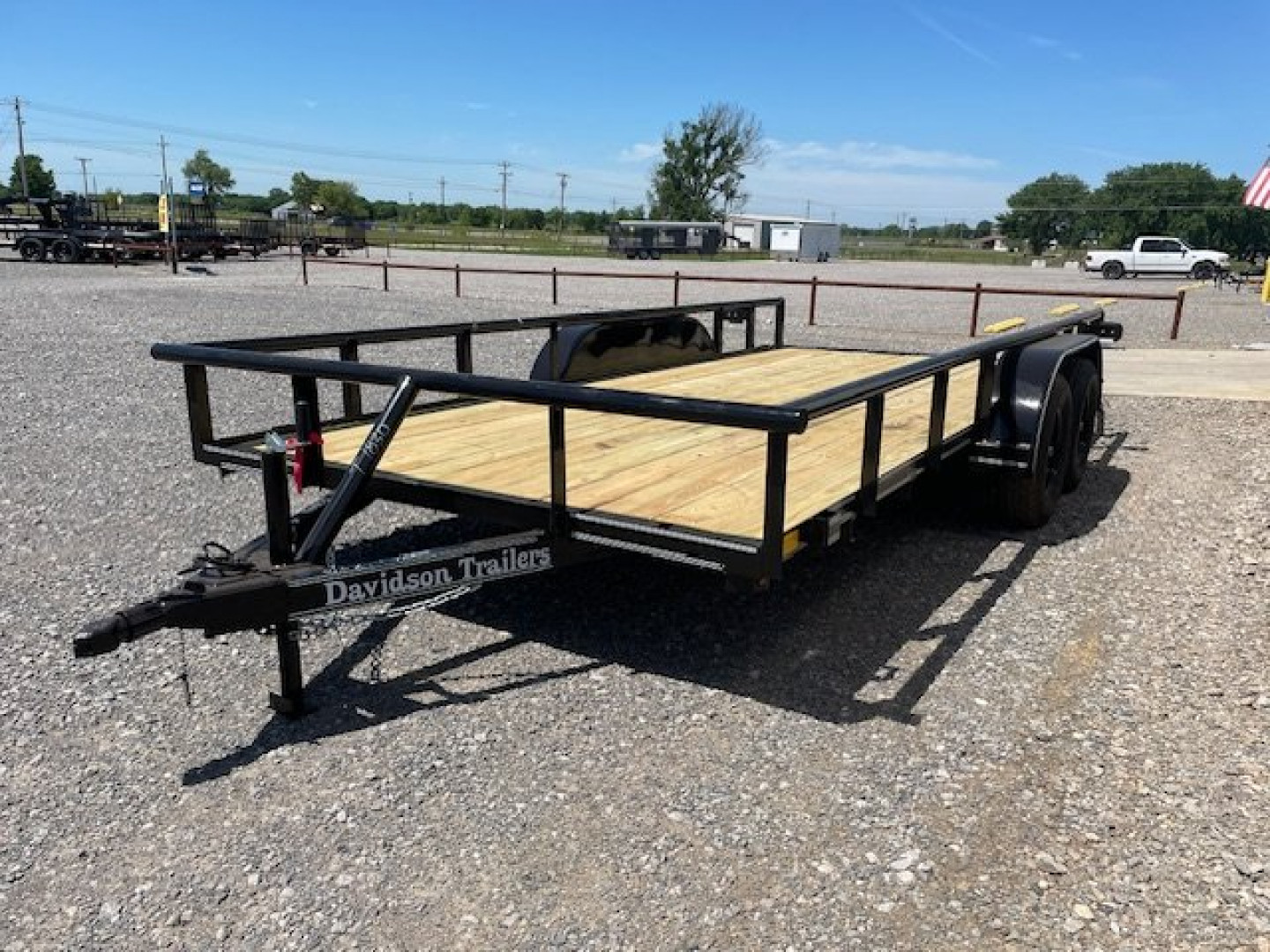 New 2025 DAVIDSON 83X18 TANDEM (2)AXLE PIPE TOP UTILITY TRAILER W/4' GATE