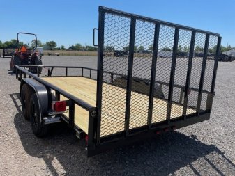 New 2025 DAVIDSON 83X18 TANDEM (2)AXLE PIPE TOP UTILITY TRAILER W/4' GATE