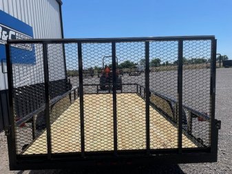New 2025 DAVIDSON 83X18 TANDEM (2)AXLE PIPE TOP UTILITY TRAILER W/4' GATE