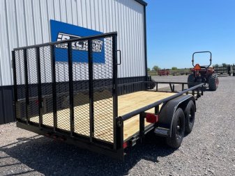 New 2025 DAVIDSON 83X18 TANDEM (2)AXLE PIPE TOP UTILITY TRAILER W/4' GATE