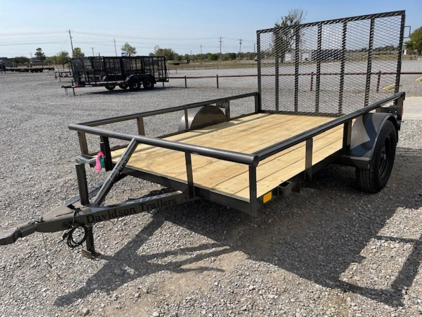 New 2025 DAVIDSON 77X10 (1)SINGLE AXLE PIPE TOP UTILITY W/4' GATE