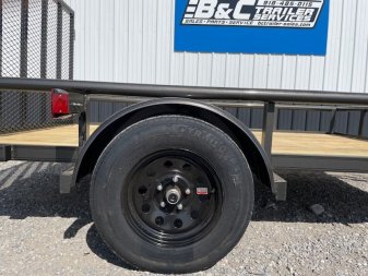 New 2025 DAVIDSON 77X10 (1)SINGLE AXLE PIPE TOP UTILITY W/4' GATE