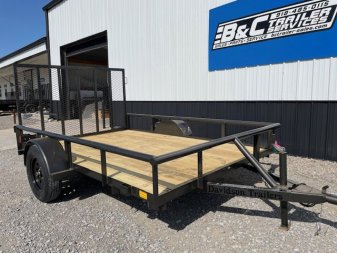 New 2025 DAVIDSON 77X10 (1)SINGLE AXLE PIPE TOP UTILITY W/4' GATE