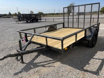New 2025 DAVIDSON 77X10 (1)SINGLE AXLE PIPE TOP UTILITY W/4' GATE