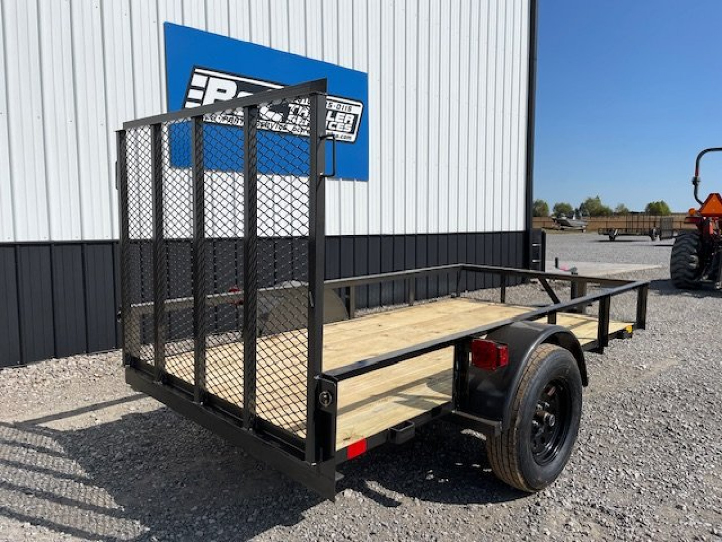 New 2025 DAVIDSON 5X10 SINGLE AXLE ANGLE TOP UTILITY W/ 4' GATE