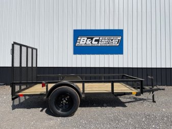 New 2025 DAVIDSON 5X10 SINGLE AXLE ANGLE TOP UTILITY W/ 4' GATE