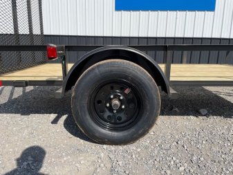New 2025 DAVIDSON 5X10 SINGLE AXLE ANGLE TOP UTILITY W/ 4' GATE