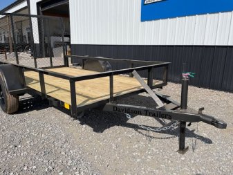 New 2025 DAVIDSON 5X10 SINGLE AXLE ANGLE TOP UTILITY W/ 4' GATE