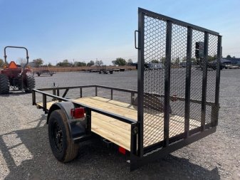 New 2025 DAVIDSON 5X10 SINGLE AXLE ANGLE TOP UTILITY W/ 4' GATE