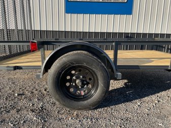 New 2025 DAVIDSON 72X10 SINGLE AXLE ANGLE TOP UTILITY W/4' GATE