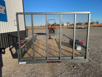 New 2025 DAVIDSON 72X10 SINGLE AXLE ANGLE TOP UTILITY W/4' GATE