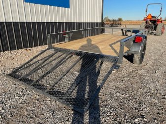 New 2025 DAVIDSON 72X10 SINGLE AXLE ANGLE TOP UTILITY W/4' GATE