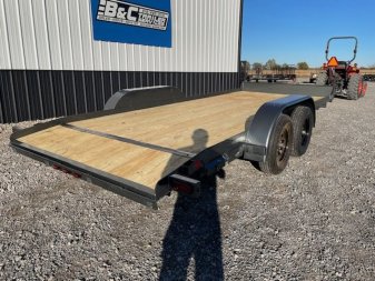 New 2025 DAVIDSON 83X18 TANDEM AXLE WOOD FLOOR CAR HAULER W/ PULL OUT RAMPS,WOOD DOVE TAIL