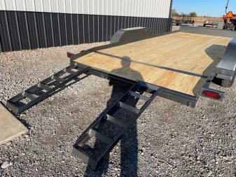 New 2025 DAVIDSON 83X18 TANDEM AXLE WOOD FLOOR CAR HAULER W/ PULL OUT RAMPS,WOOD DOVE TAIL
