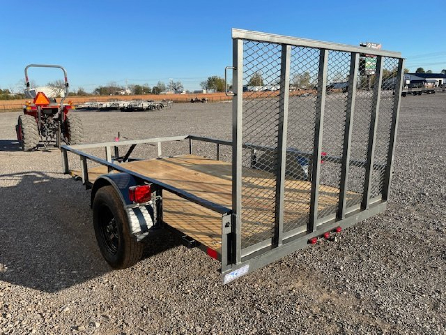 New 2025 DAVIDSON 72X10 SINGLE AXLE ANGLE TOP UTILITY W/4' GATE