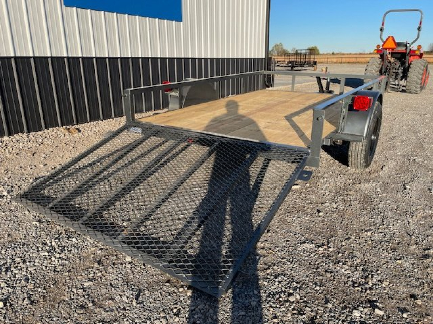 New 2025 DAVIDSON 72X10 SINGLE AXLE ANGLE TOP UTILITY W/4' GATE