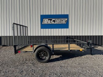 New 2025 DAVIDSON 72X10 SINGLE AXLE ANGLE TOP UTILITY W/4' GATE