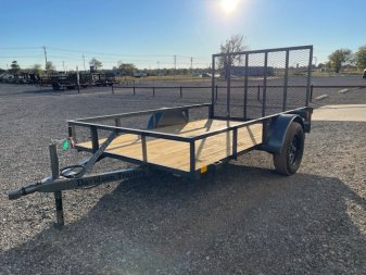 New 2025 DAVIDSON 72X10 SINGLE AXLE ANGLE TOP UTILITY W/4' GATE