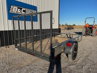 New 2025 DAVIDSON 72X10 SINGLE AXLE ANGLE TOP UTILITY W/4' GATE