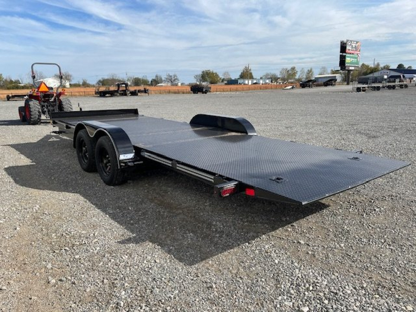 New 2025 DAVIDSON 83X20 FULL TILT CAR HAULER, STEEL FLOOR, (2)3500lb AXLES