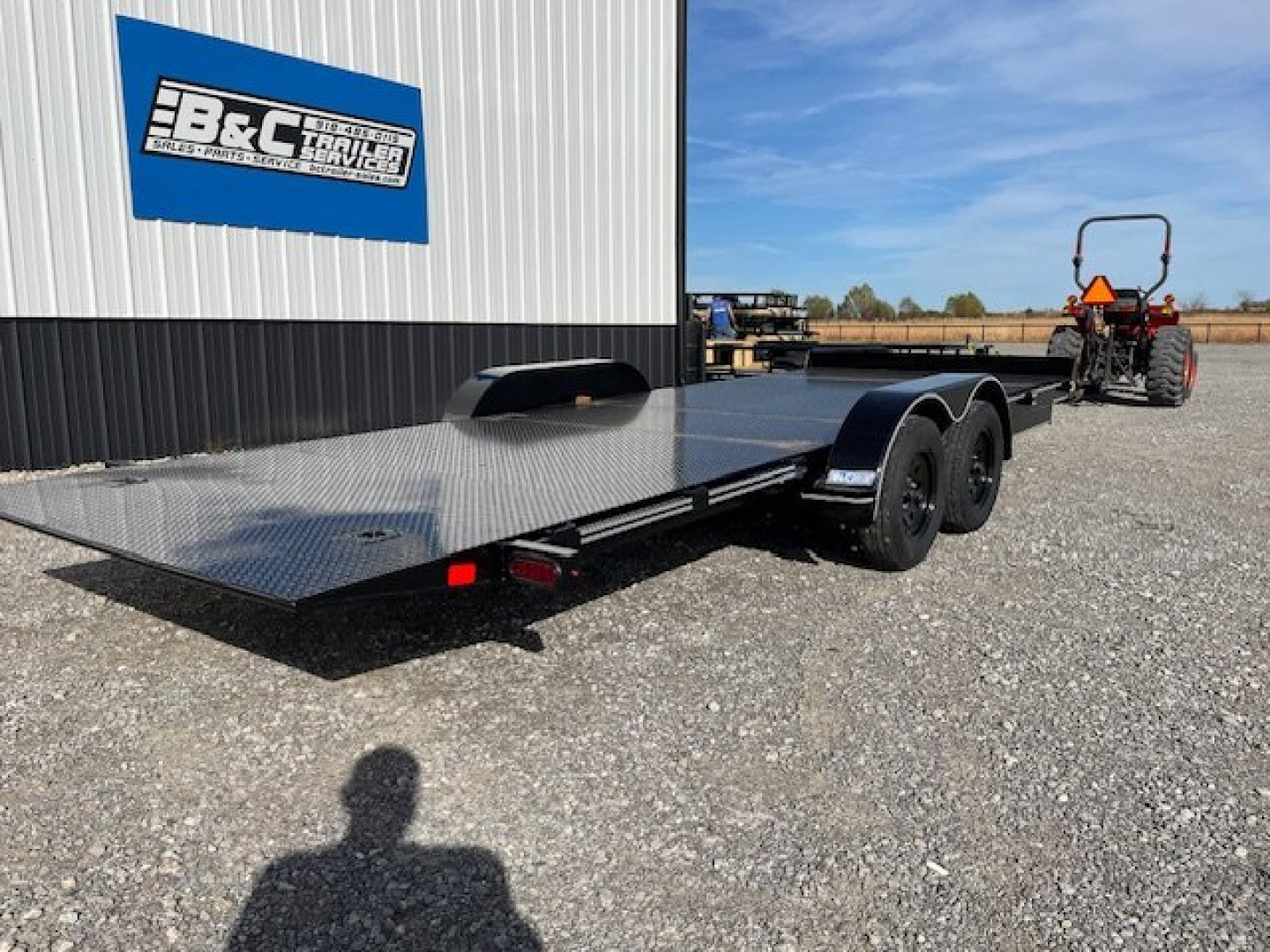 New 2025 DAVIDSON 83X20 FULL TILT CAR HAULER, STEEL FLOOR, (2)3500lb AXLES