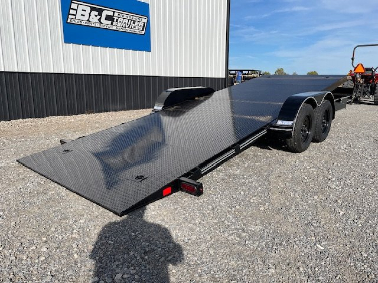 New 2025 DAVIDSON 83X20 FULL TILT CAR HAULER, STEEL FLOOR, (2)3500lb AXLES