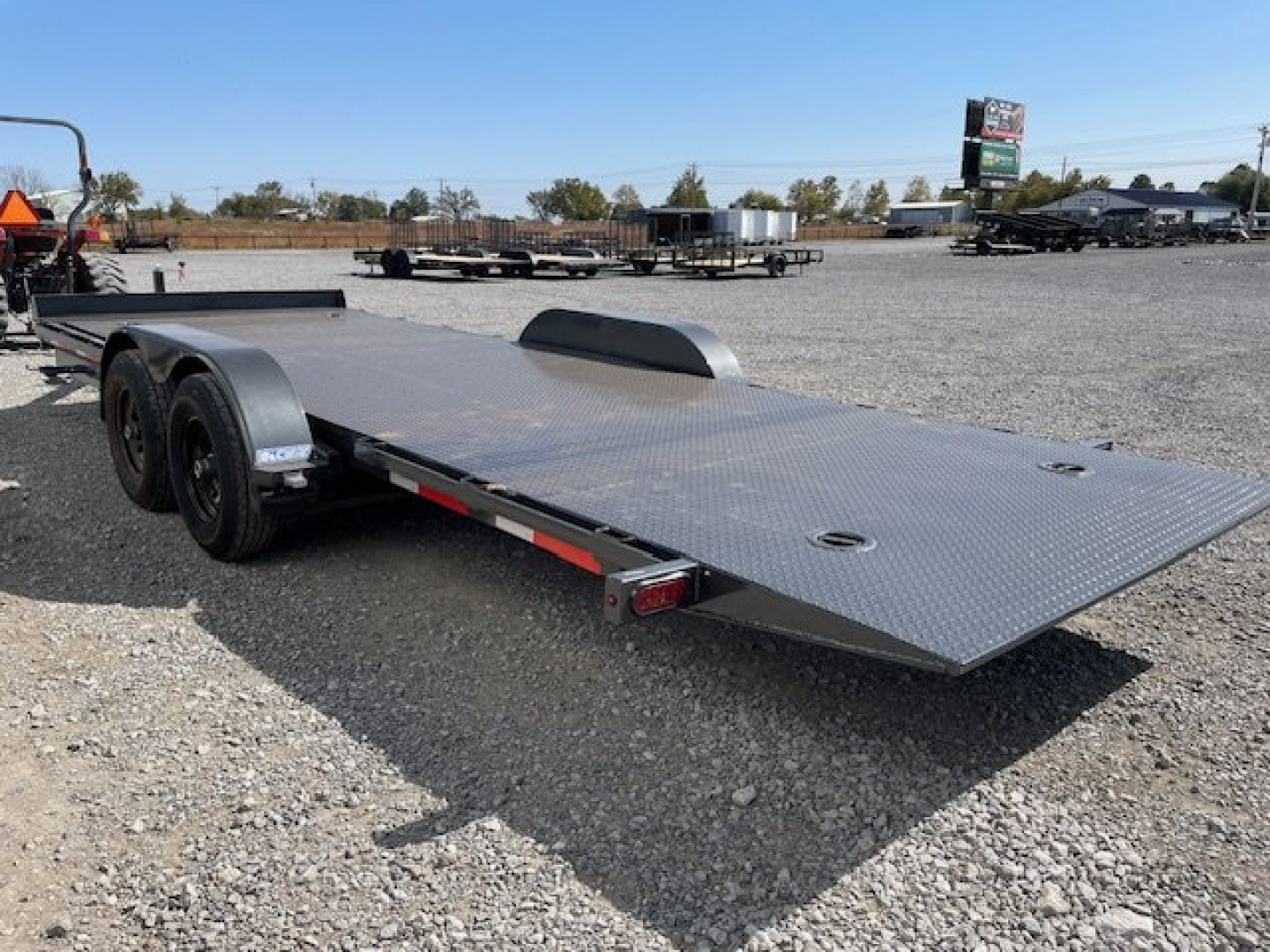 New 2025 DAVIDSON 83X20 FULL TILT STEEL FLOOR EQUIPMENT/CAR HAULER W/ TANDEM 5200# AXLES