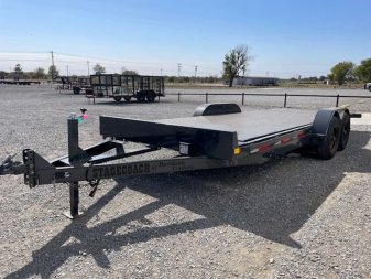 New 2025 DAVIDSON 83X20 FULL TILT STEEL FLOOR EQUIPMENT/CAR HAULER W/ TANDEM 5200# AXLES