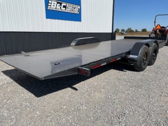 New 2025 DAVIDSON 83X20 FULL TILT STEEL FLOOR EQUIPMENT/CAR HAULER W/ TANDEM 5200# AXLES