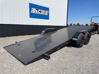 New 2025 DAVIDSON 83X20 FULL TILT STEEL FLOOR EQUIPMENT/CAR HAULER W/ TANDEM 5200# AXLES