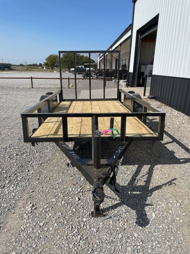 New 2025 DAVIDSON 5X10 (1) SINGLE AXLE ANGLE TOP UTILITY W/ 4' GATE