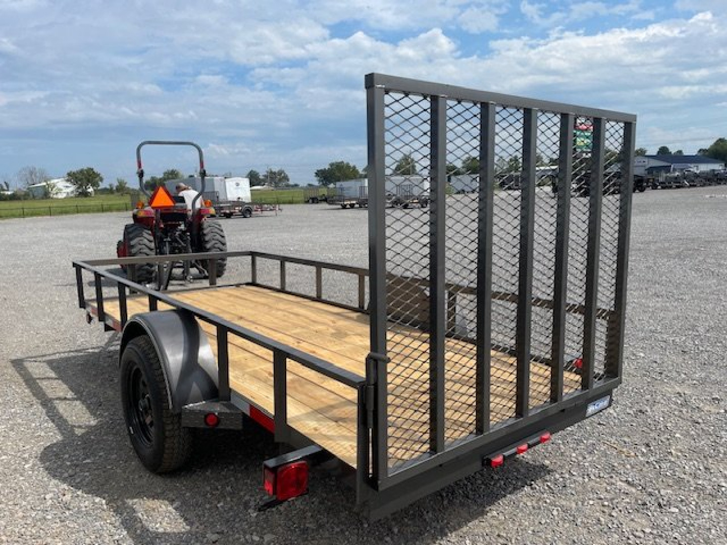 New 2024 LONGHORN 5X12 SINGLE (1)AXLE UTILITY W/4' GATE
