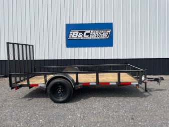 New 2024 LONGHORN 5X12 SINGLE (1)AXLE UTILITY W/4' GATE