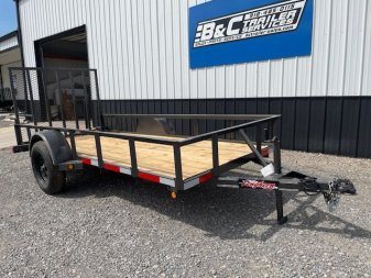 New 2024 LONGHORN 5X12 SINGLE (1)AXLE UTILITY W/4' GATE