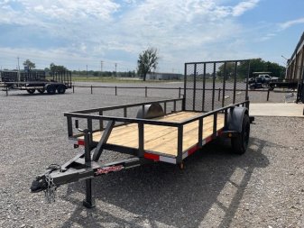 New 2024 LONGHORN 5X12 SINGLE (1)AXLE UTILITY W/4' GATE