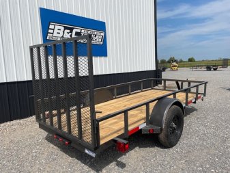 New 2024 LONGHORN 5X12 SINGLE (1)AXLE UTILITY W/4' GATE
