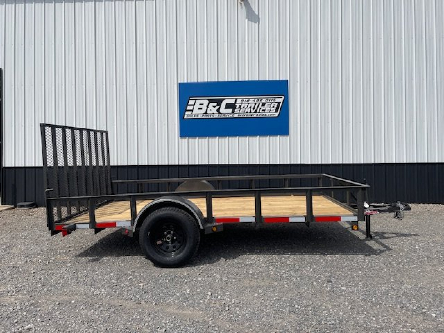 New 2024 LONGHORN 77X12 SINGLE (1)AXLE UTILITY W/4' GATE