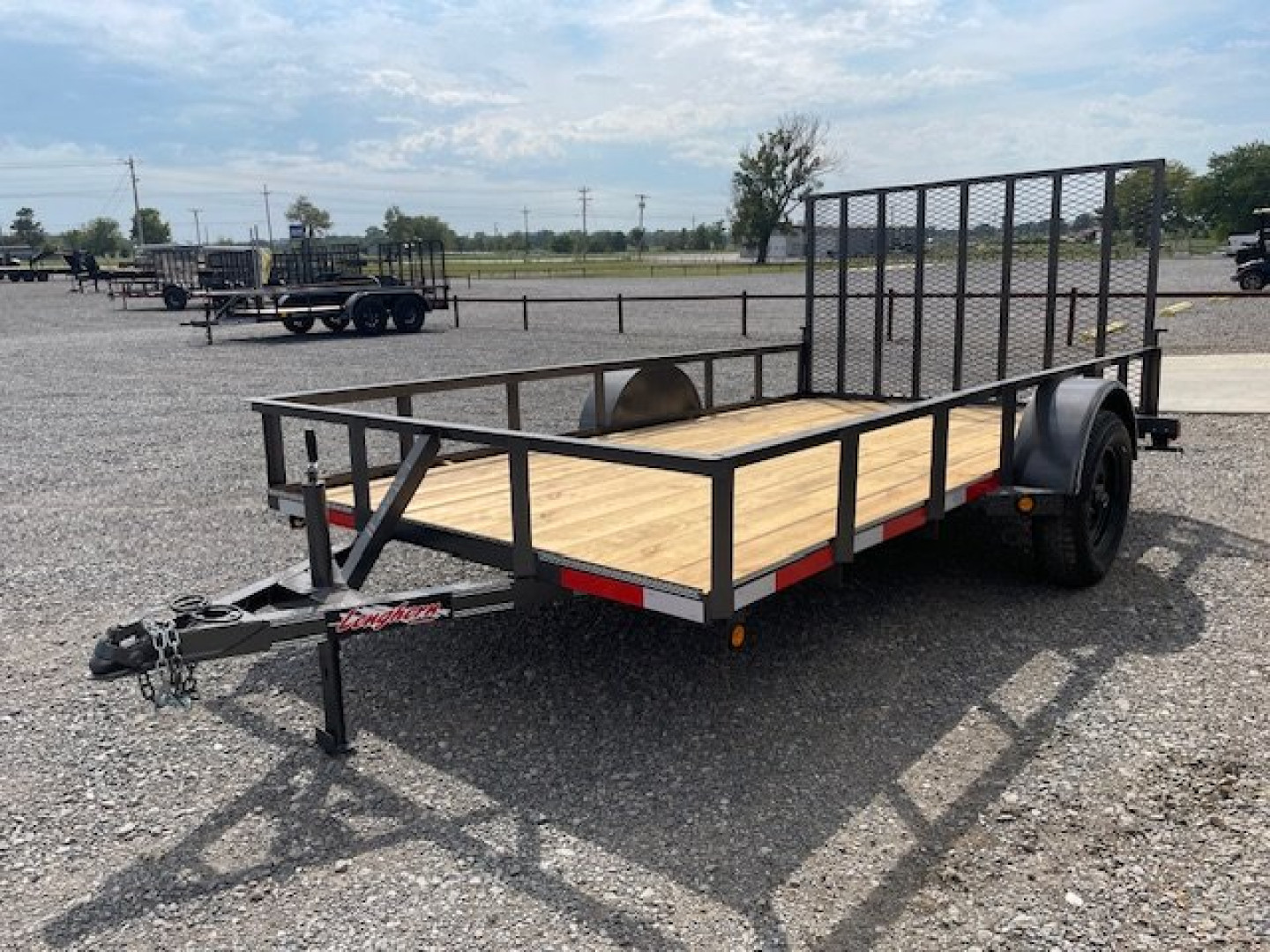 New 2024 LONGHORN 77X12 SINGLE (1)AXLE UTILITY W/4' GATE