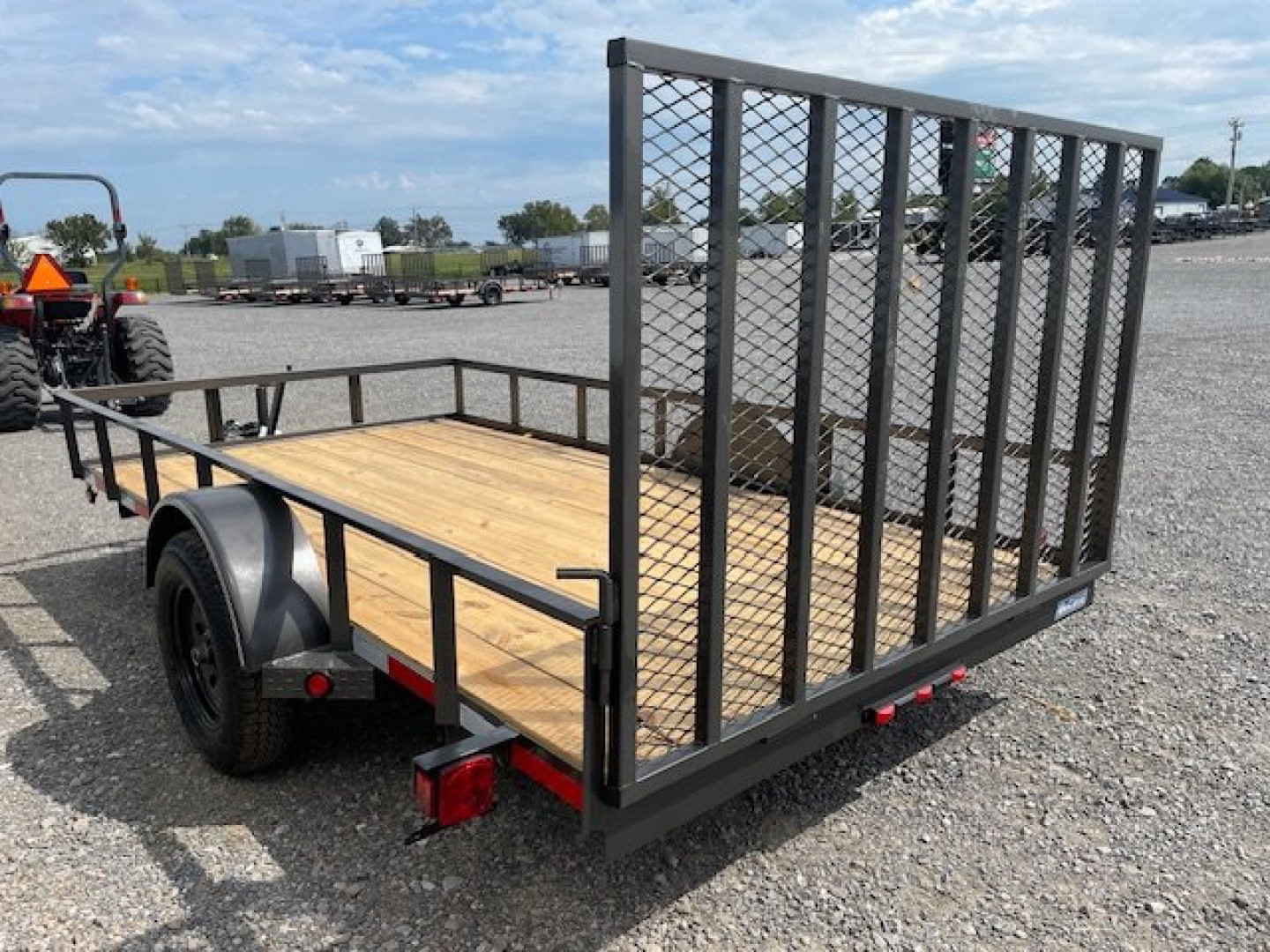 New 2024 LONGHORN 77X12 SINGLE (1)AXLE UTILITY W/4' GATE