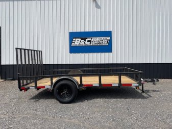 New 2024 LONGHORN 77X12 SINGLE (1)AXLE UTILITY W/4' GATE