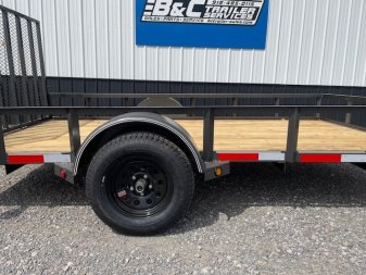 New 2024 LONGHORN 77X12 SINGLE (1)AXLE UTILITY W/4' GATE