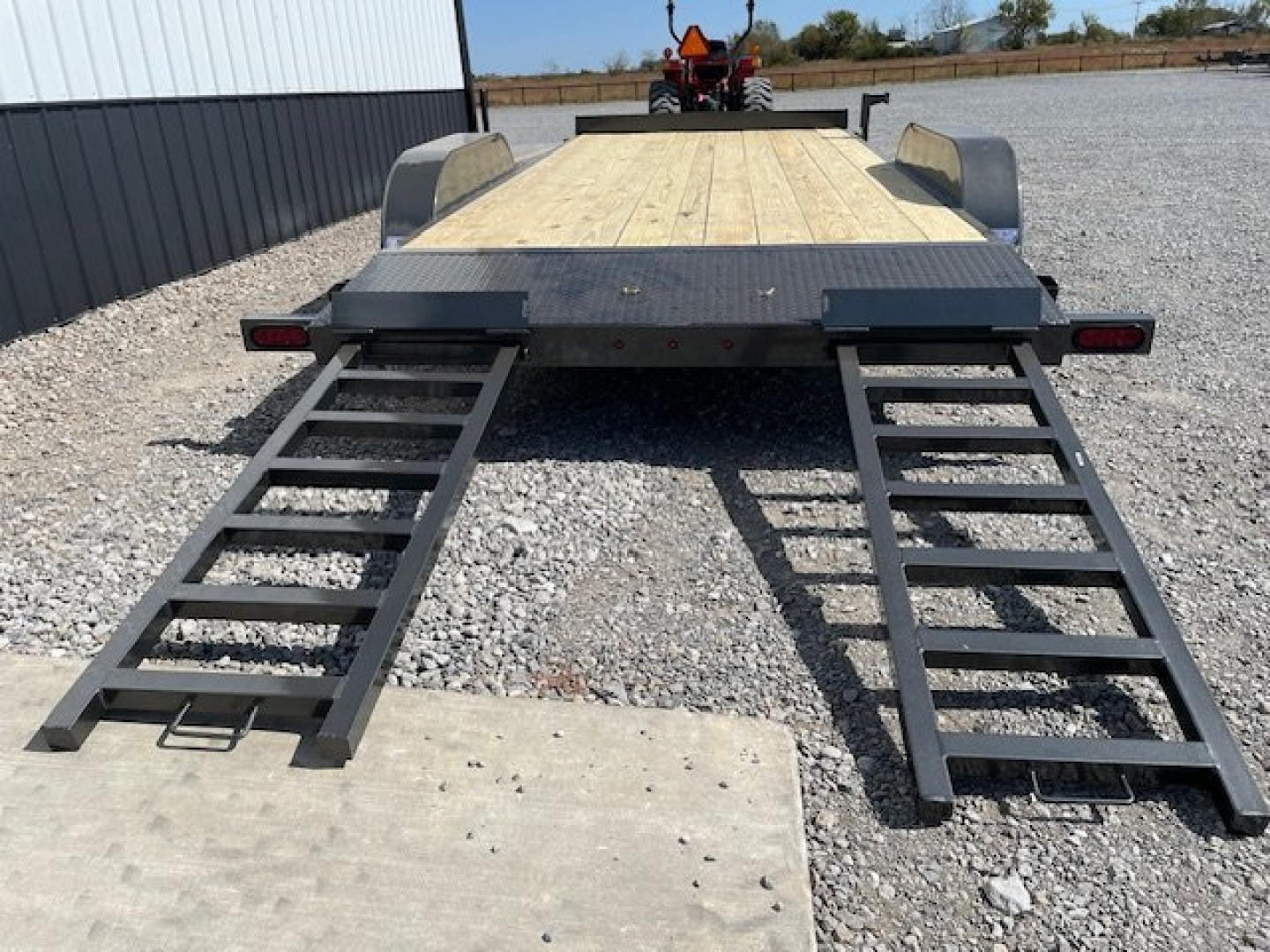 New 2025 DAVIDSON 83X18 16+2 TANDEM (2)AXLE CAR HAULER W/ PO RAMPS, 2' DIAMOND PLATE DOVE