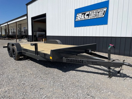 New 2025 DAVIDSON 83X18 16+2 TANDEM (2)AXLE CAR HAULER W/ PO RAMPS, 2' DIAMOND PLATE DOVE