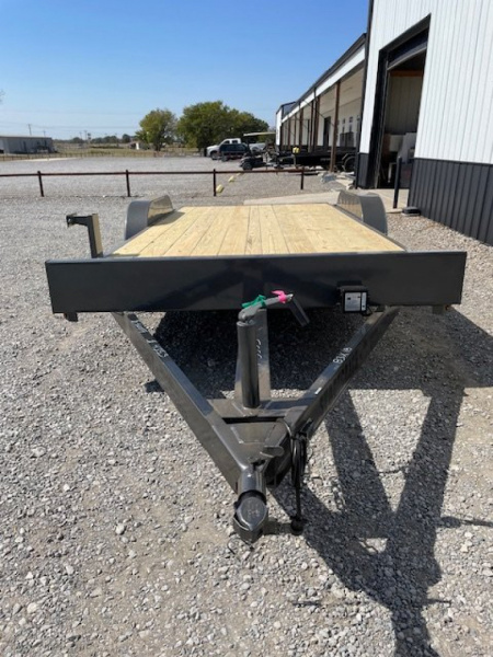 New 2025 DAVIDSON 83X18 16+2 TANDEM (2)AXLE CAR HAULER W/ PO RAMPS, 2' DIAMOND PLATE DOVE