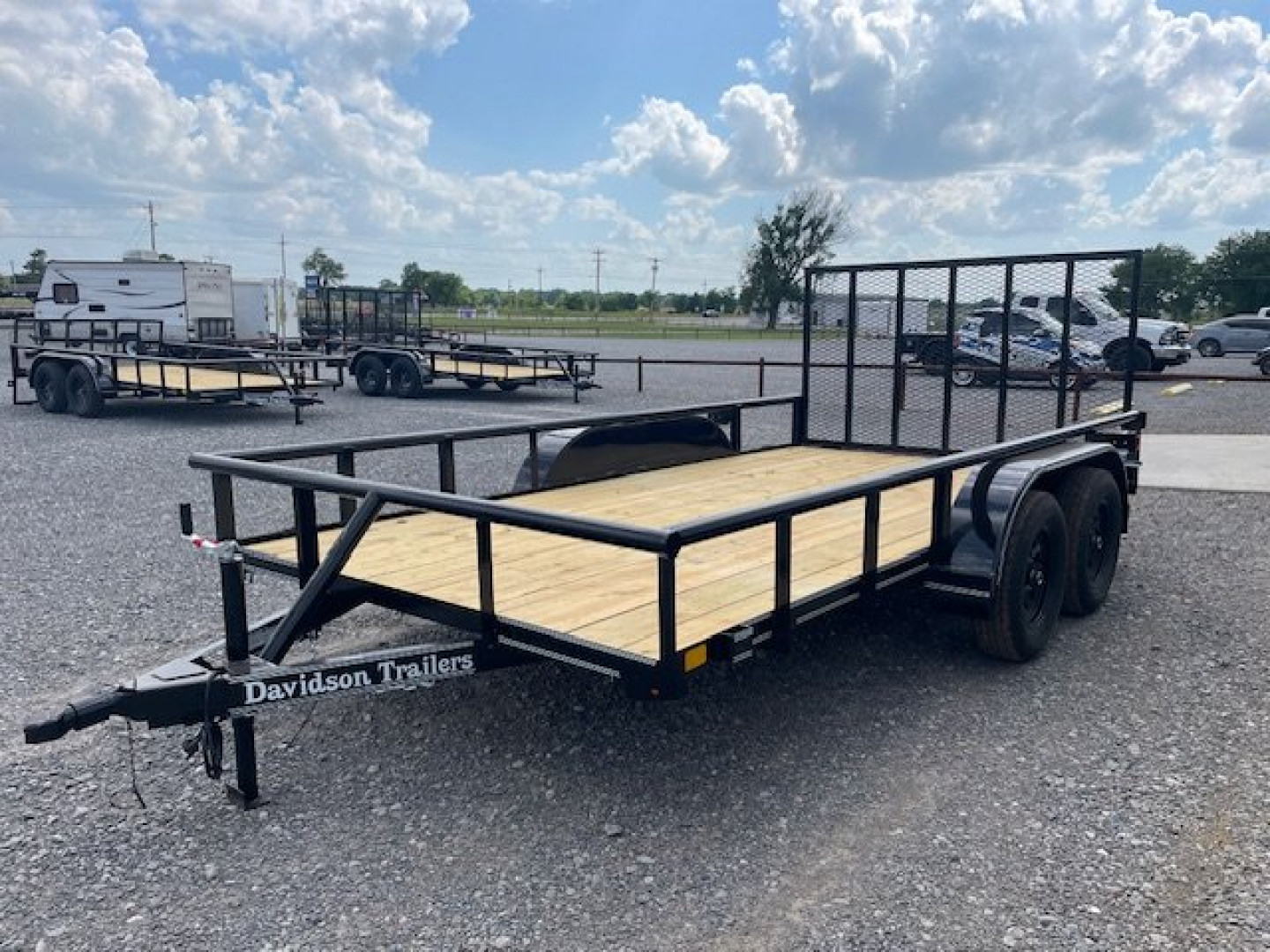 New 2024 DAVIDSON 83X14 TANDEM AXLE PIPE TOP UTILITY W/4' GATE