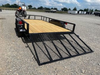 New 2024 DAVIDSON 83X14 TANDEM AXLE PIPE TOP UTILITY W/4' GATE
