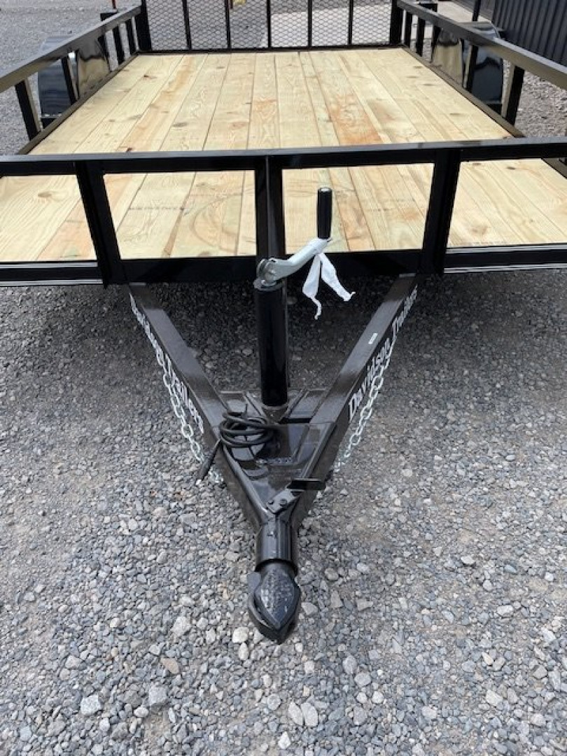 New 2024 DAVIDSON 83X14 (1)SINGLE AXLE ANGLE TOP UTILITY W/36" GATE, 2' DOVE TAIL