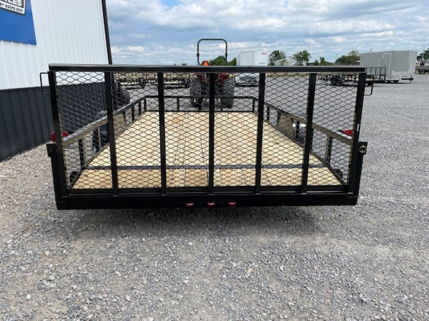 New 2024 DAVIDSON 83X14 (1)SINGLE AXLE ANGLE TOP UTILITY W/36" GATE, 2' DOVE TAIL