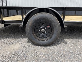 New 2024 DAVIDSON 83X14 (1)SINGLE AXLE ANGLE TOP UTILITY W/36" GATE, 2' DOVE TAIL