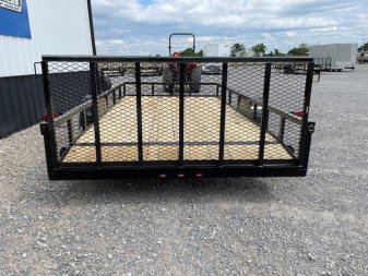 New 2024 DAVIDSON 83X14 (1)SINGLE AXLE ANGLE TOP UTILITY W/36" GATE, 2' DOVE TAIL